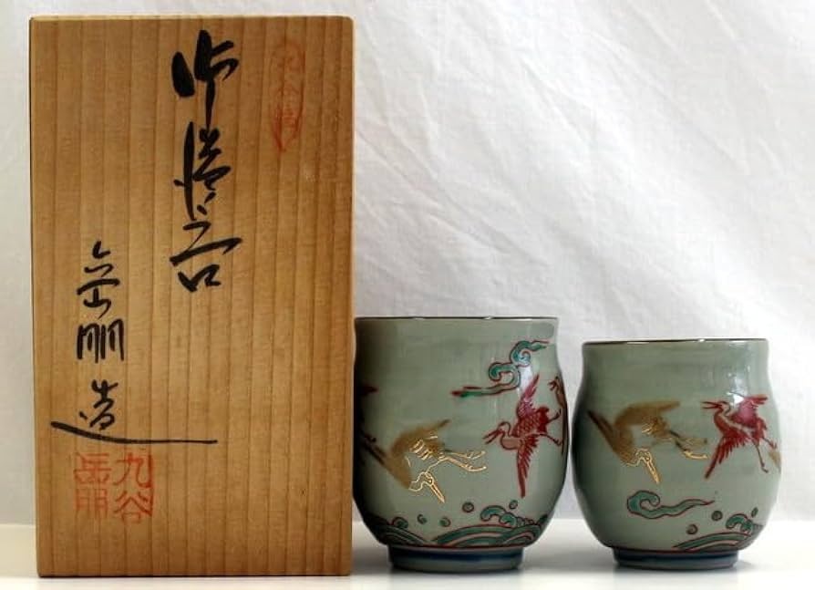 九谷焼　　夫婦鶴 野口雅宝 四曲屏風『夫婦鶴』 | 東京書芸館公式ウェブサイト